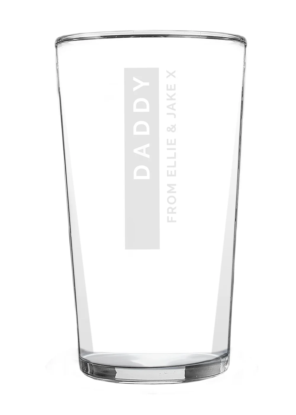 Personalised Memento Company Clear Free Text Pint Glass - One Size Image 1