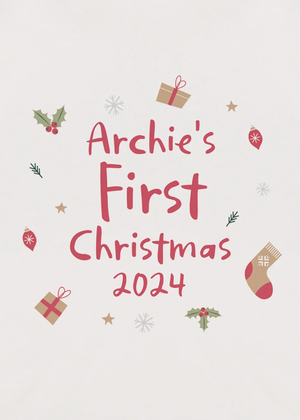 Personalised Memento Company White First Christmas Bib - One Size Image 2