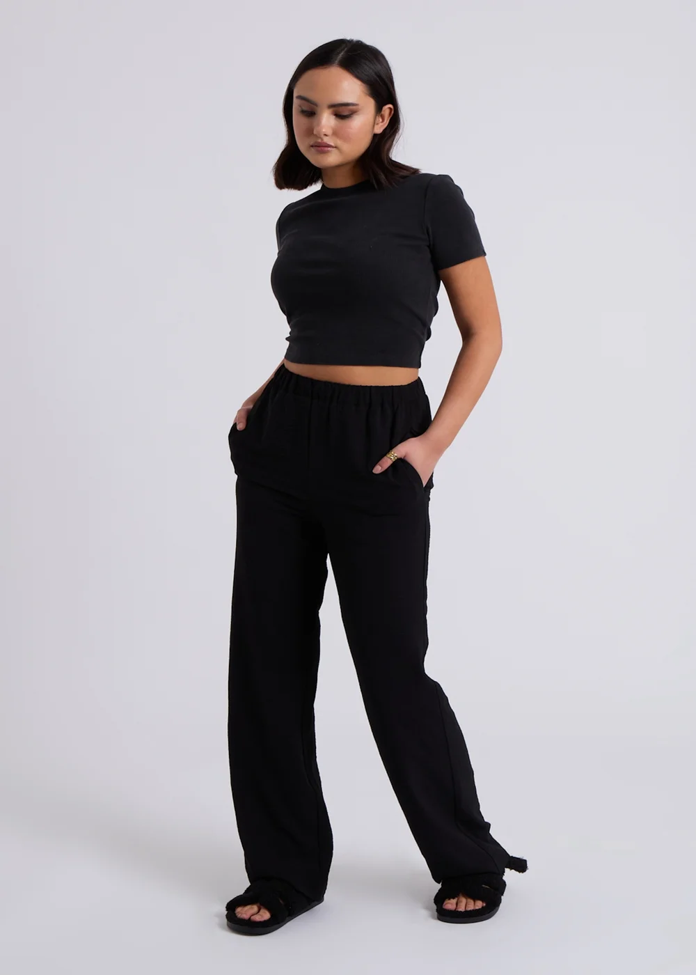 Urban Bliss Black Wide Leg Pant - 8 Image 3