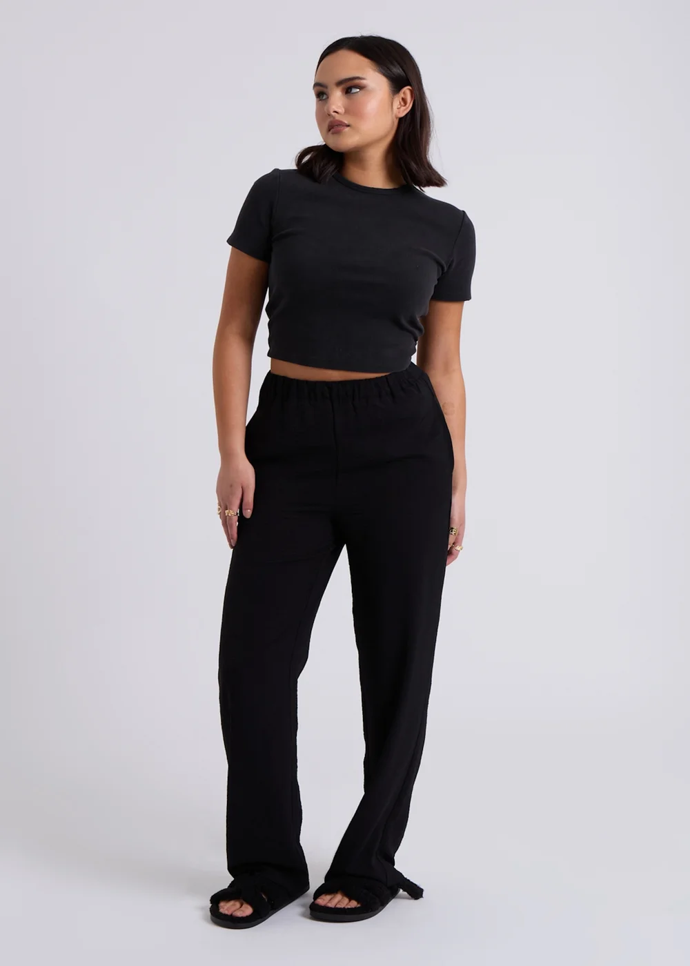 Urban Bliss Black Wide Leg Pant - 8 Image 2