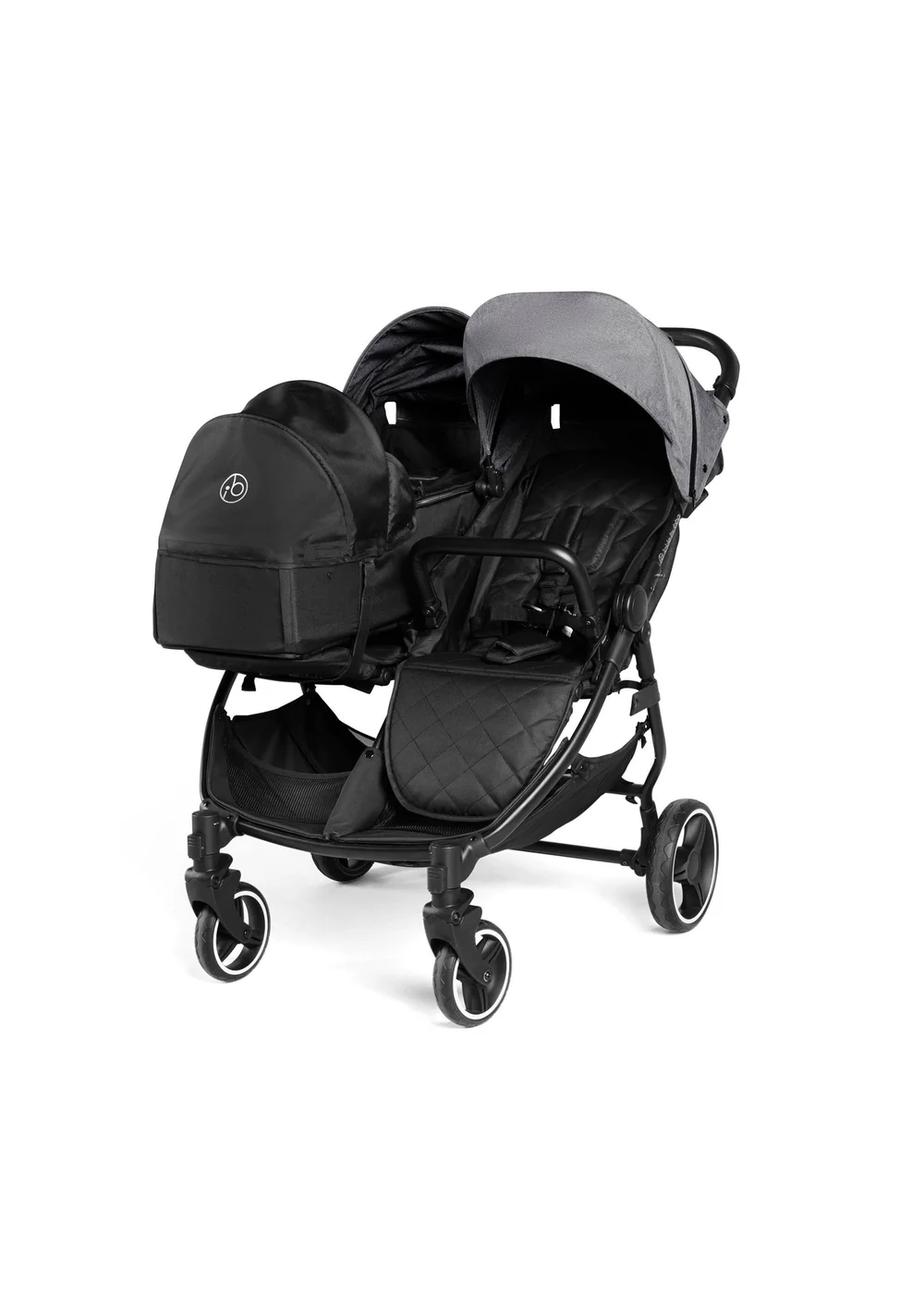 Ickle Bubba Grey Venus Prime Double Stroller - One Size Image 1