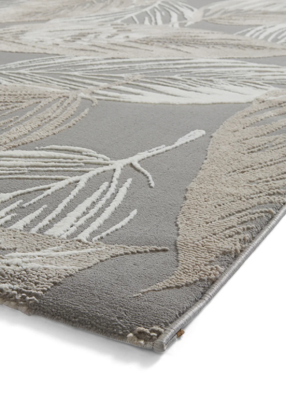 Think Rugs Flores Grey Botanical Washable Rug - 160 X 230 Image 4