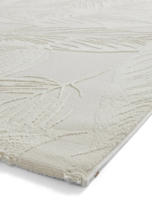 Think Rugs Flores Beige Botanical Washable Rug - 120 x 170 Image 4