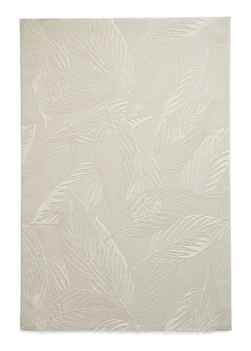 Think Rugs Flores Beige Botanical Washable Rug - 120 x 170 Image 2