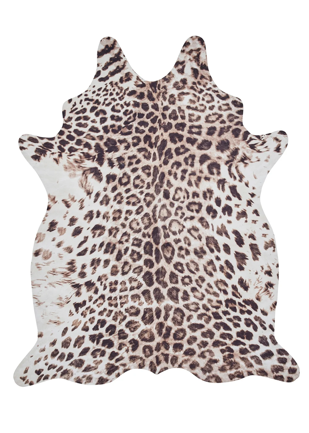 Think Rugs Faux Leopard Print Beige Animal Print Rug - 130 x 155 Image 2