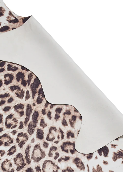 Think Rugs Faux Leopard Print Beige Animal Print Rug - 130 x 155 Image 3