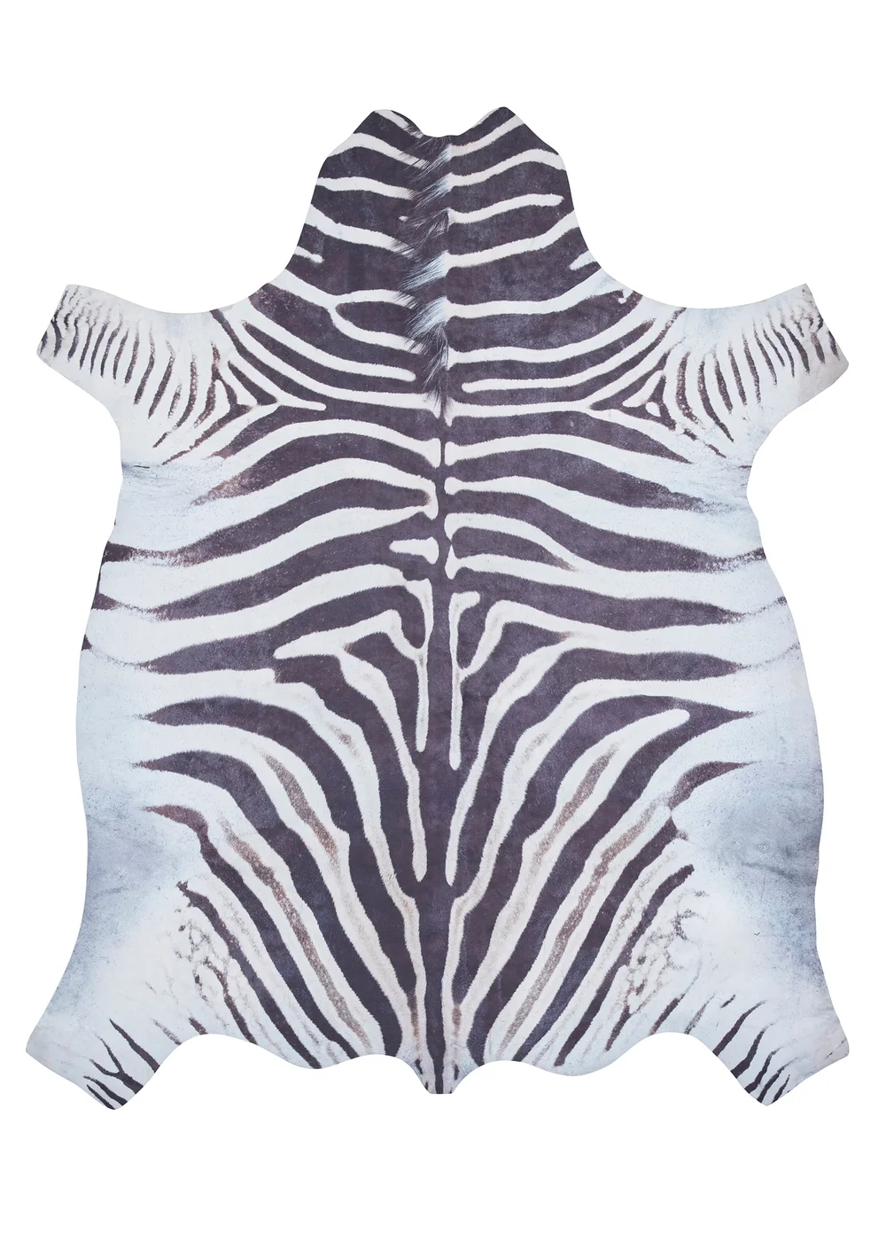 Think Rugs Faux Zebra Print Black/White Rug - 130 x 155 Image 2