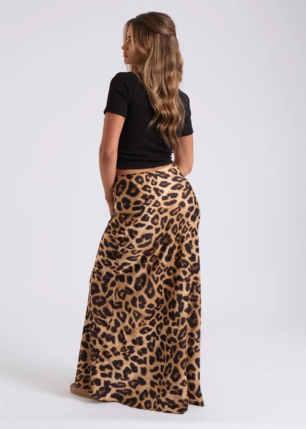 Urban Bliss Brown Leopard Bias Cut Maxi Skirt - Size 8 Image 2
