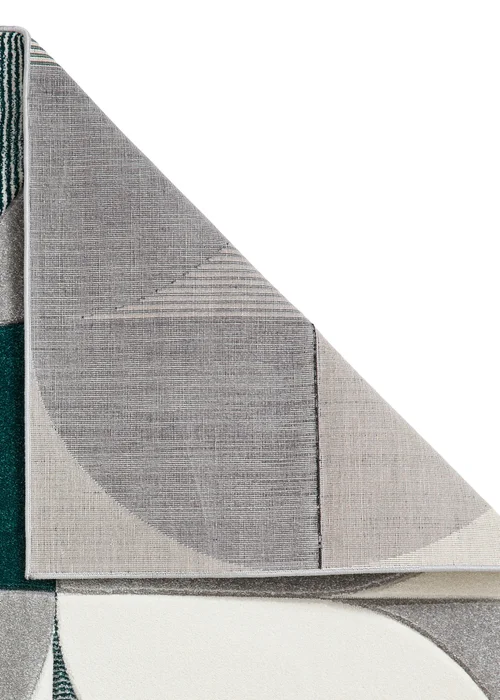 Think Rugs Matrix Green Modern Geometric Rug - 80 x 150 Image 3