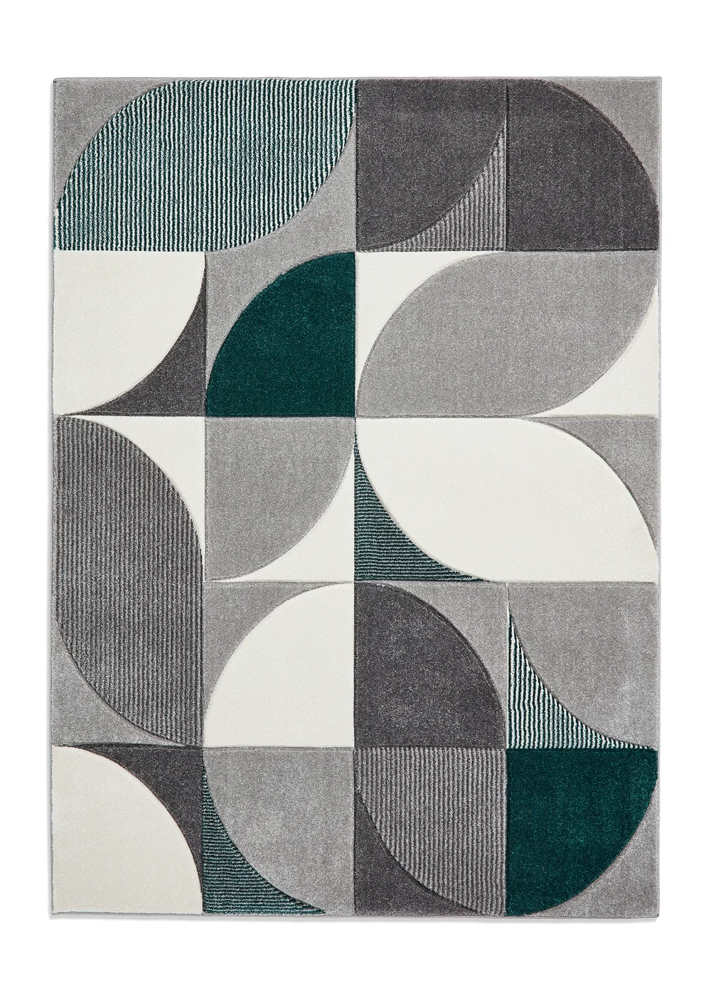 Think Rugs Matrix Green Modern Geometric Rug - 80 x 150 Image 2
