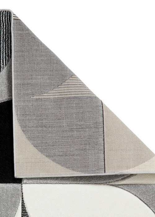 Think Rugs Matrix Grey/ Black Modern Geometric Rug - 80 x 150 Image 3