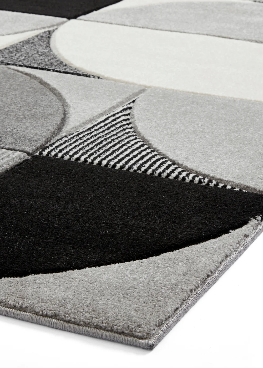 Think Rugs Matrix Grey/ Black Modern Geometric Rug - 80 x 150 Image 4