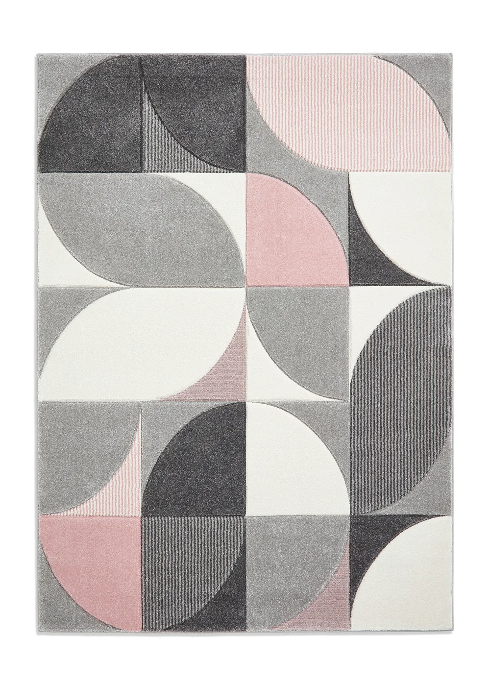 Think Rugs Matrix Pink Modern Geometric Rug - 80 x 150 Image 2