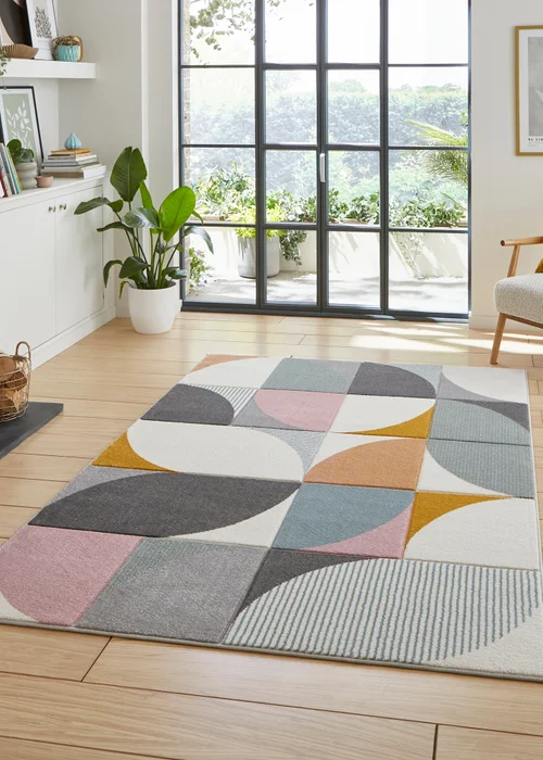 Think Rugs Matrix Multi Modern Geometric Rug - 80 x 150 Image 1