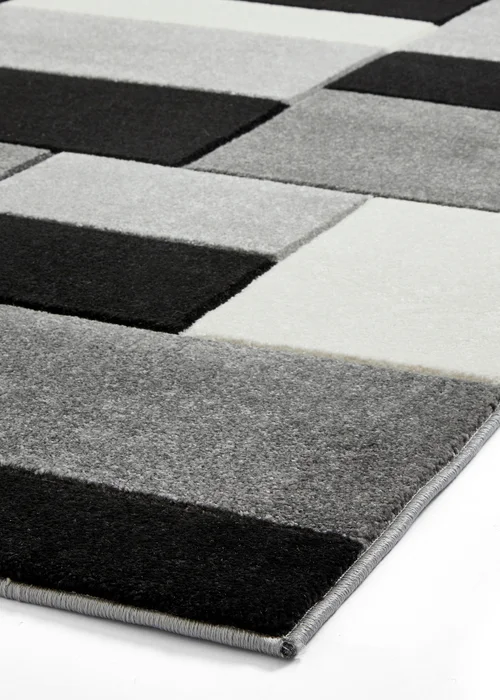 Think Rugs Matrix Grey/ Black Geometric Rug - 120 x 170 Image 4