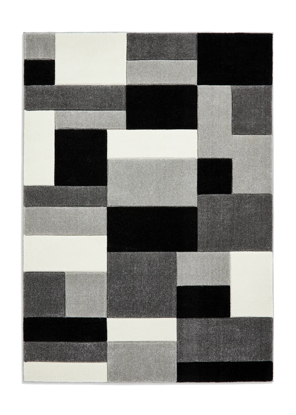 Think Rugs Matrix Grey/ Black Geometric Rug - 120 x 170 Image 2