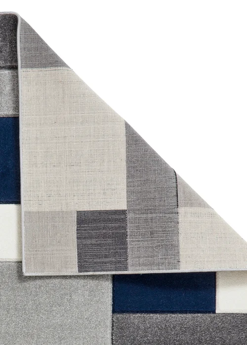 Think Rugs Matrix Navy Geometric Rug - 80 x 150 Image 3