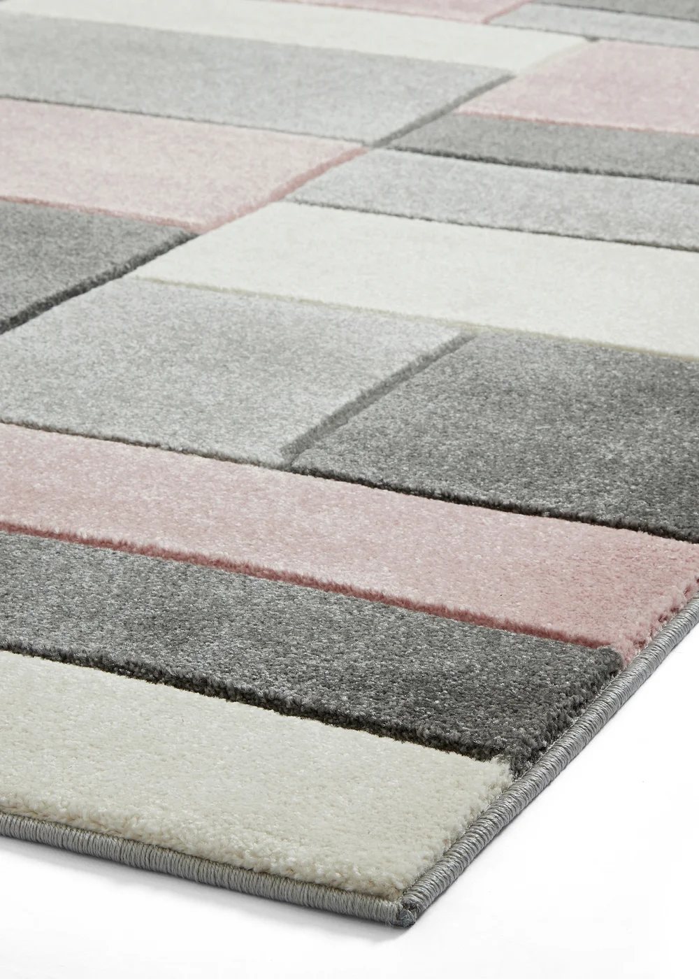 Think Rugs Matrix Pink Geometric Rug - 80 x 150 Image 4