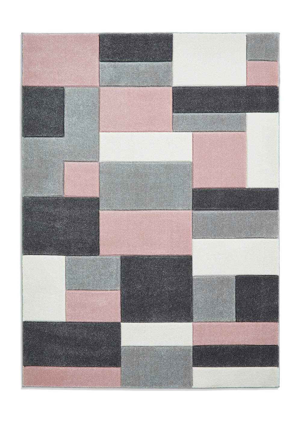 Think Rugs Matrix Pink Geometric Rug - 80 x 150 Image 2