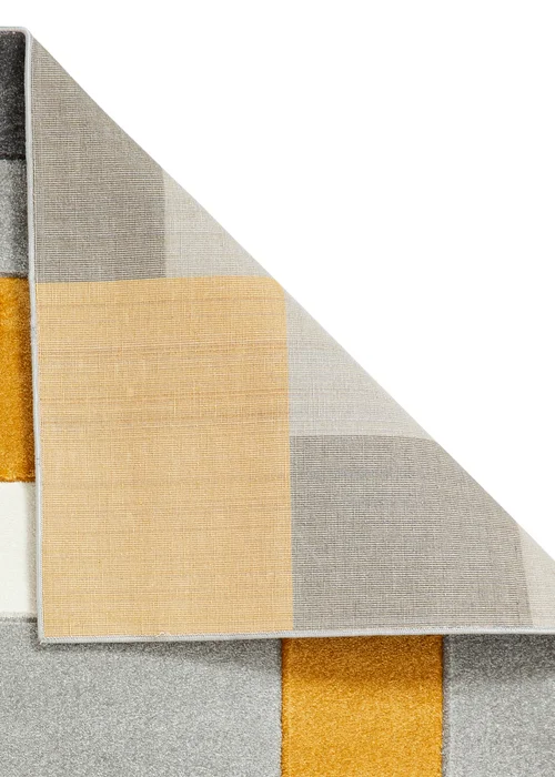 Think Rugs Matrix Yellow Geometric Rug - 80 x 150 Image 3