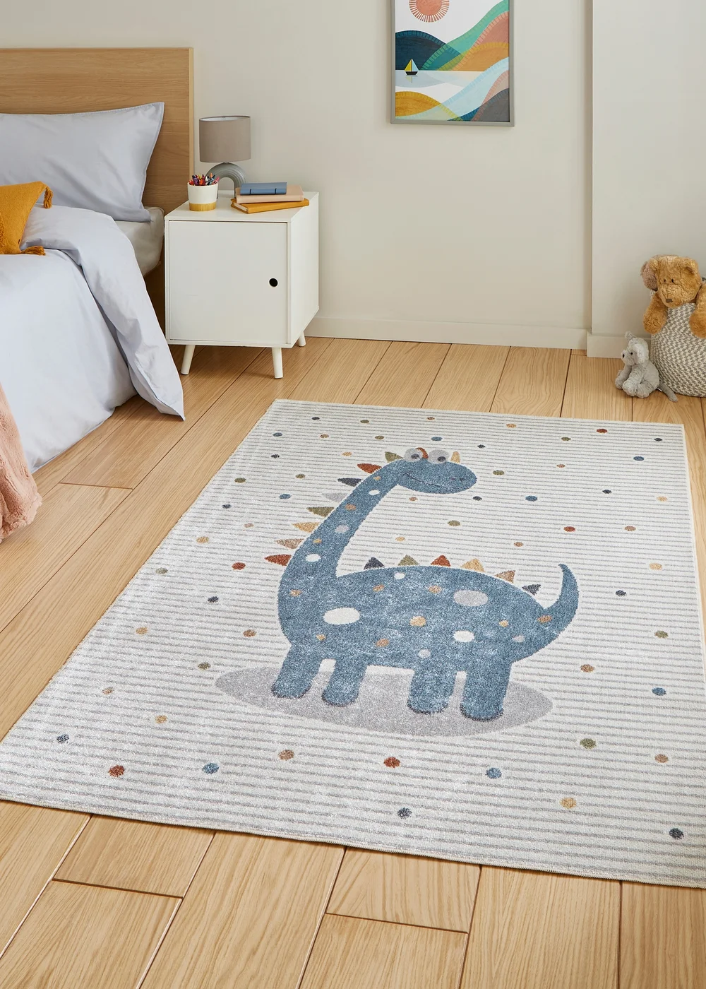 Think Rugs Vida Kids Dinosaur Washable Rug - 120 x 170 Image 1