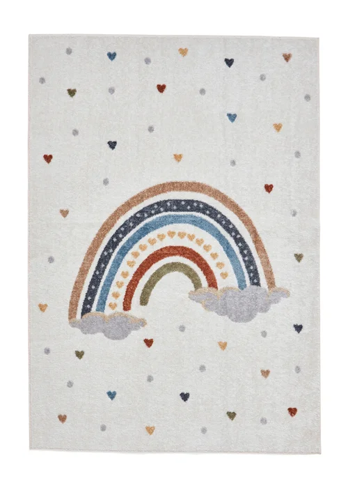 Think Rugs Vida Kids Rainbow Washable Rug - 80 x 150 Image 2