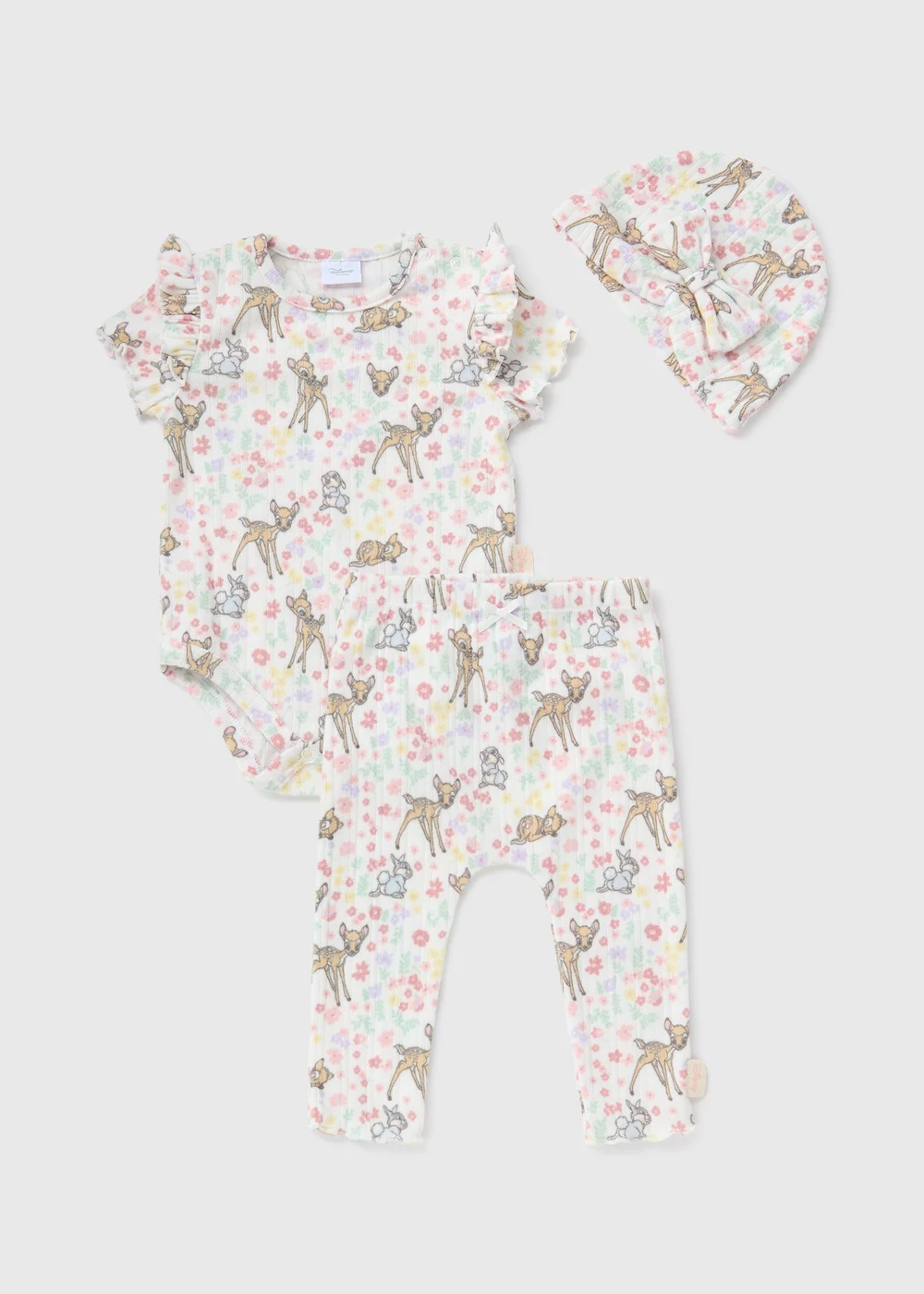 Disney Baby Cream Bambi Bodysuit & Legging Set (Newborn-18mths) - 0-3 months Image 1