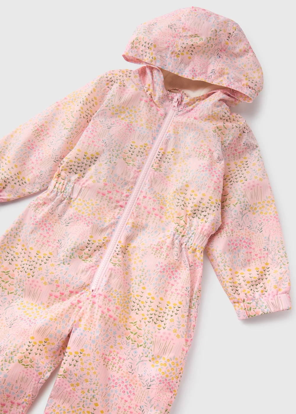Girls Pink Floral Puddle Suit (1-7yrs) - 1-1.5 Yrs Image 2