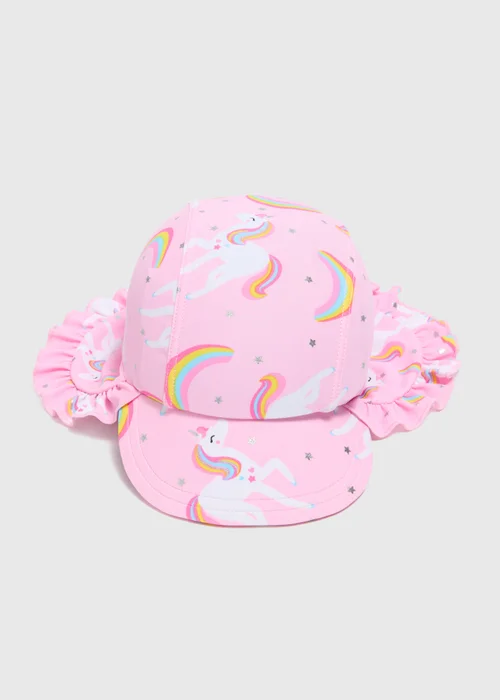 Girls Pink Unicorn Swim Cap (6mths-6yrs) - Age 6 - 12 Months Image 1