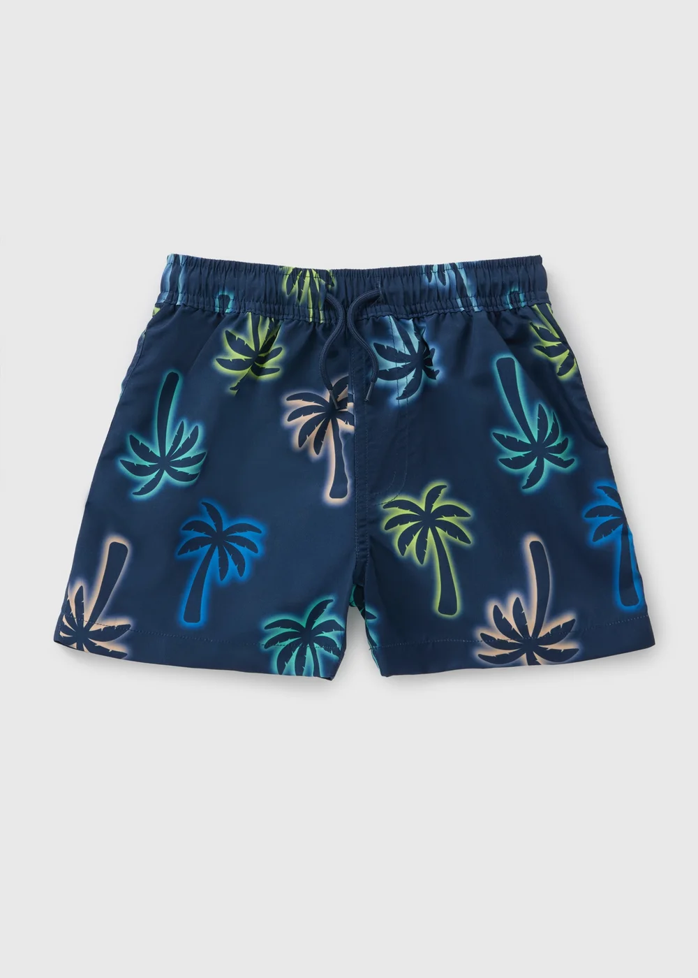 Boys Navy Palm Tree Swim Shorts (1-7yrs) - 1-1.5 Yrs Image 1