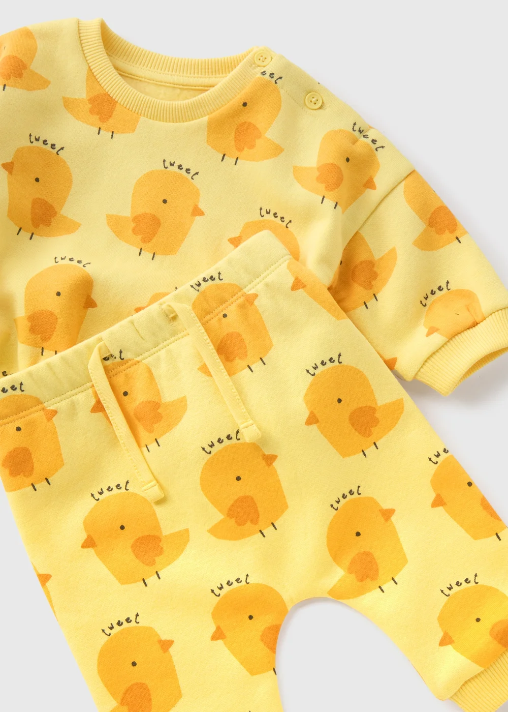 Baby Yellow Chick Sweatshirt & Jogging Bottom Set (Newborn-23mths) - 0-3 months Image 2