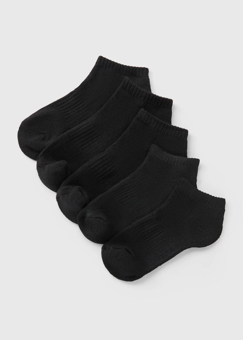 5 Pack Boys Black Sports Trainers Socks (Younger 6-Older 6.5) - 6-8.5 Image 1