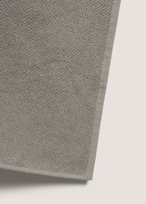 Grey Popcorn Zero Twist Towel - Hand Towel Image 2