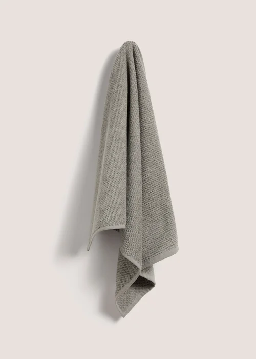 Grey Popcorn Zero Twist Towel - Hand Towel Image 1