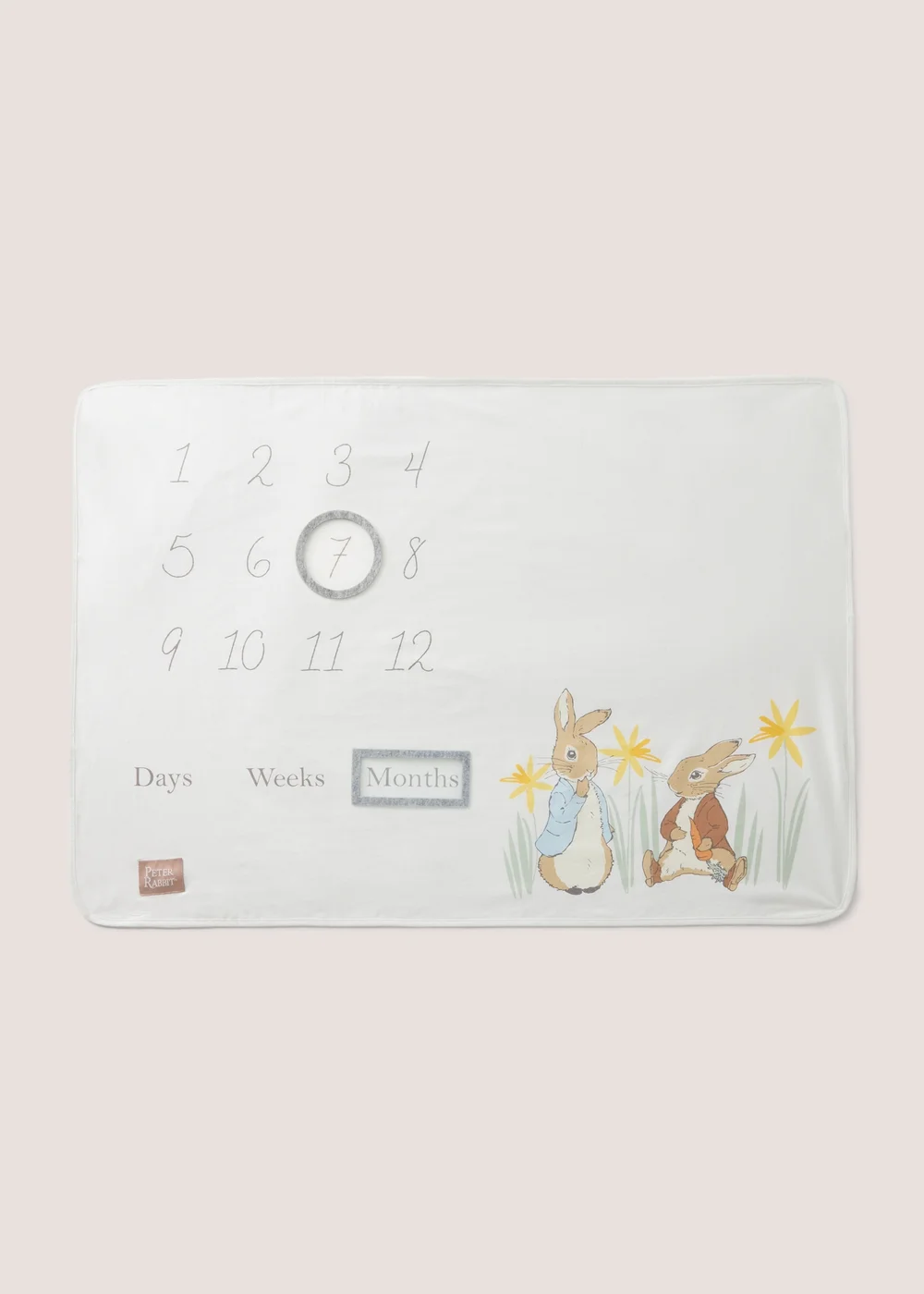 Peter Rabbit Baby Cream Milestone 3 Piece Blanket Set - One Size Image 1