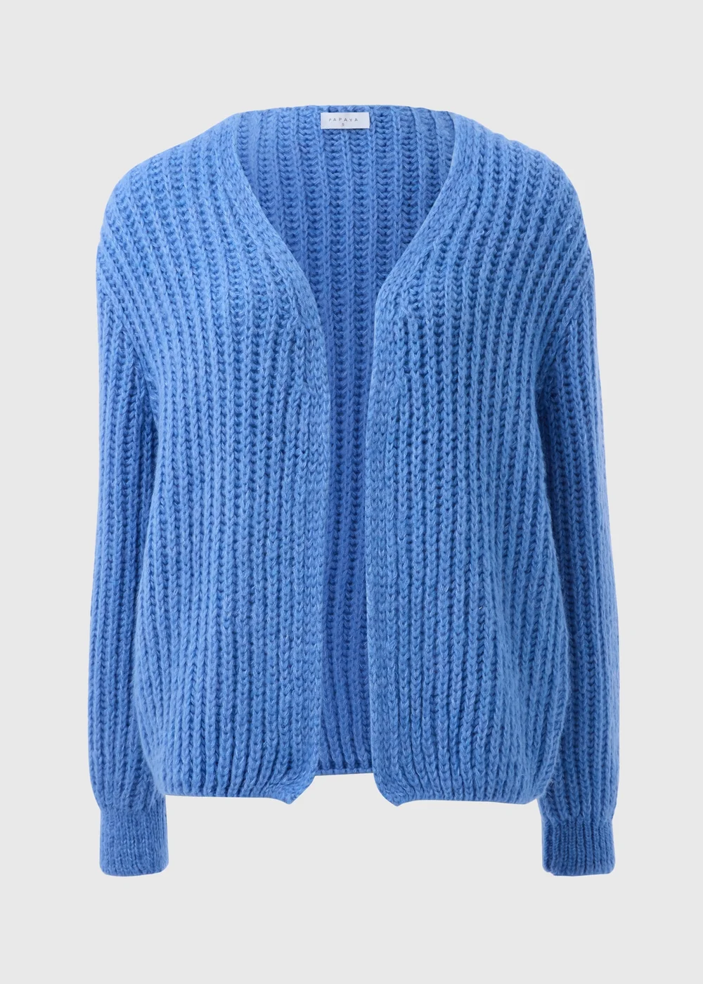Blue Lofty Ribbed Knit Cardigan - XS Image 4
