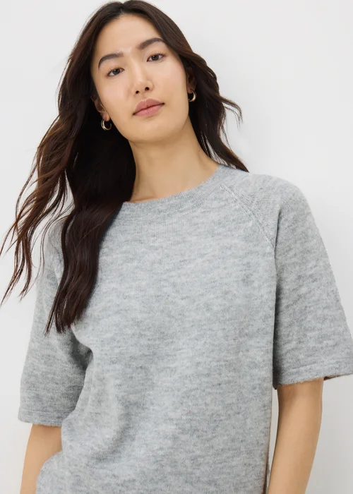 Grey Short Sleeve Jumper - XS Image 1