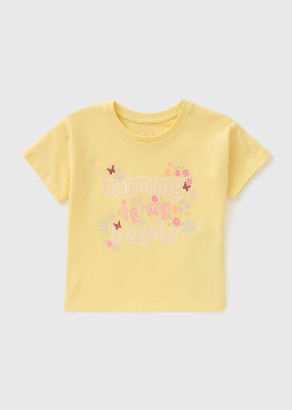 Girls Yellow Mummy Is My Bestie T-Shirt (1-7yrs) - 1-1.5 Yrs Image 1