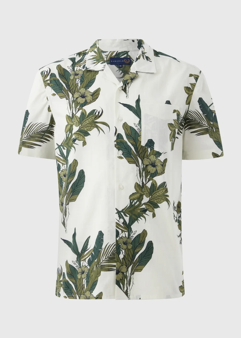 Lincoln Ecru Leaf Print Shirt - S Image 3