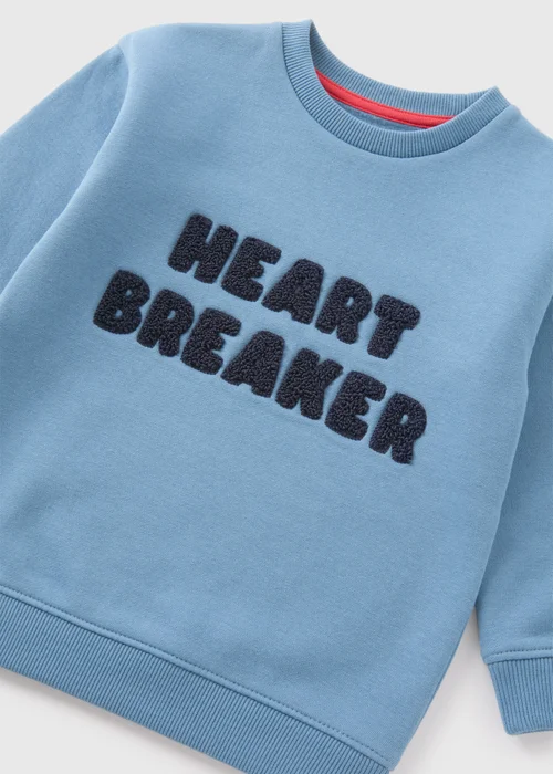 Boys Blue Heart Breaker Sweatshirt (1-7yrs) - 1-1.5 Yrs Image 2