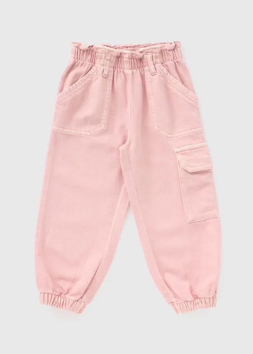 Girls Pink Cargo Trousers (1-7yrs) - Age 2 - 3 Years Image 1
