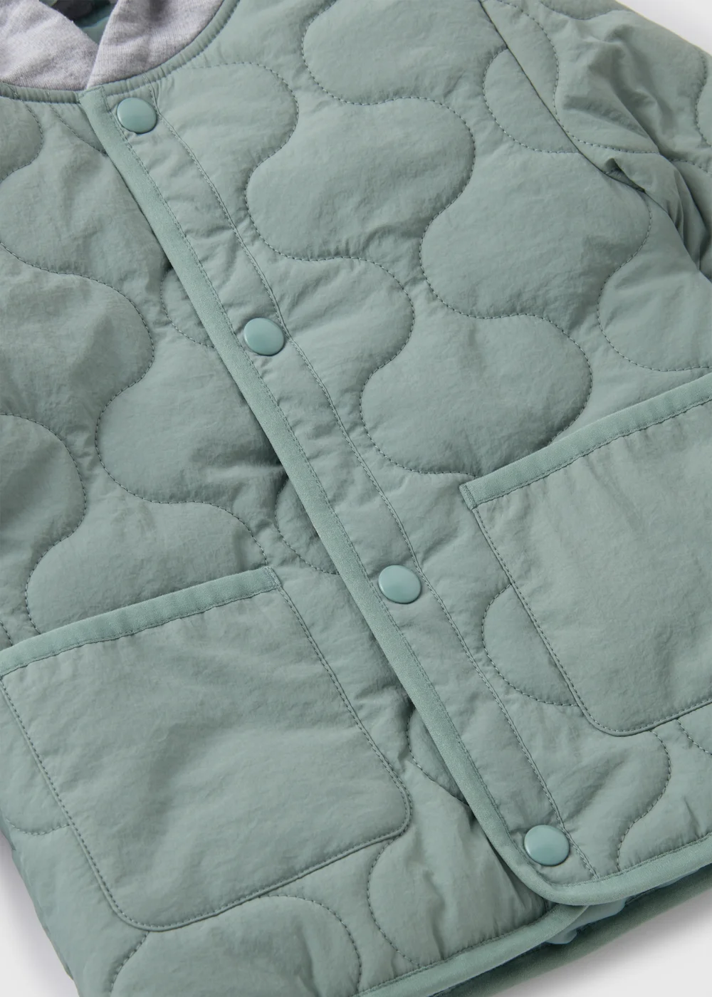 Boys Green Quilted Jersey Hooded Jacket (1-7yrs) - 2-3 Yrs Image 2