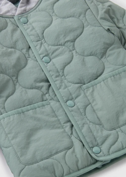 Boys Green Quilted Jersey Hooded Jacket (1-7yrs) - 2-3 Yrs Image 2