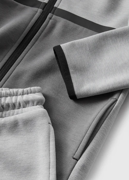 Boys Grey Zip Up Heat Seal Hoodie & Jogging Bottoms Set (1-7yrs) - 1-1.5 Yrs Image 2
