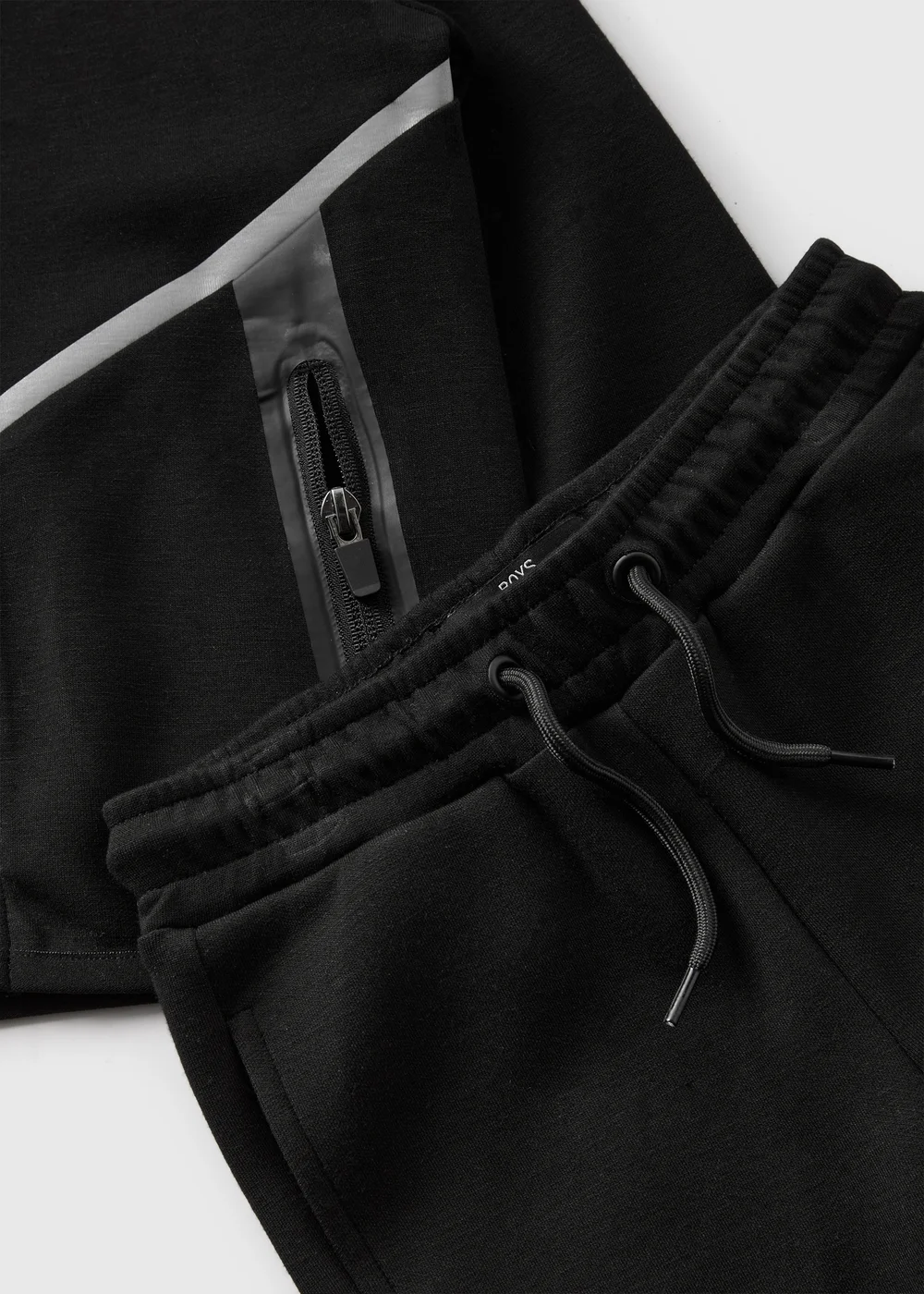 Boys Black Reflective Hoodie & Jogging Bottoms Set (1-7yrs) - 1-1.5 Yrs Image 2
