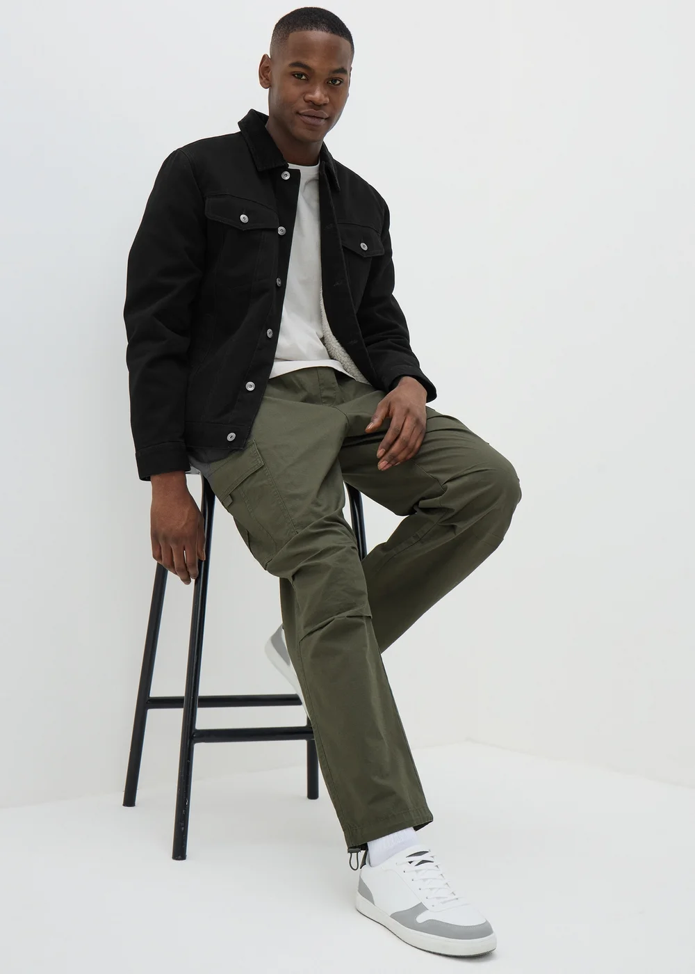 Black Cord Canvas Jacket - S Image 3