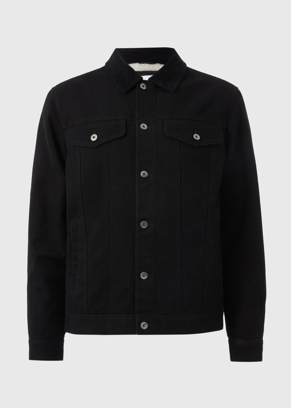 Black Cord Canvas Jacket - S Image 4
