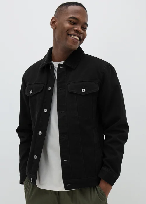 Black Cord Canvas Jacket - S Image 1