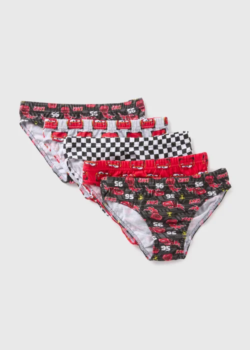 Cars 5 Pack Boys Red Briefs (2-7yrs) - 2-3 Yrs Image 1