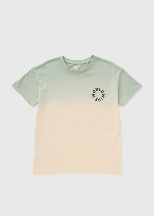 Boys Green Ombre Worldwide T-Shirt (7-15yrs) - 7 Yrs Image 1